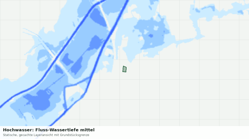 Statische Kartenansicht: Hochwasser: Fluss-Wassertiefe mittel