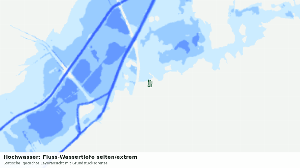 Statische Kartenansicht: Hochwasser: Fluss-Wassertiefe selten/extrem