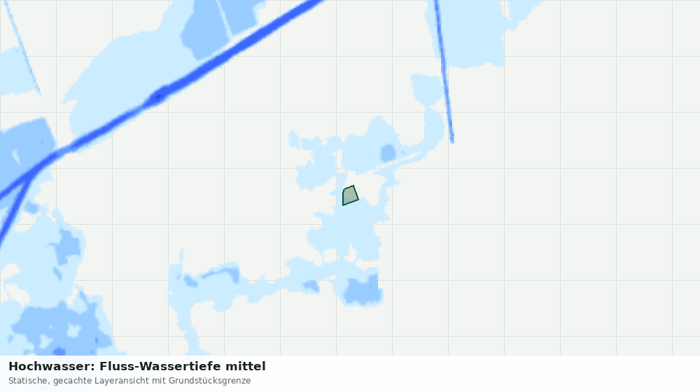 Statische Kartenansicht: Hochwasser: Fluss-Wassertiefe mittel
