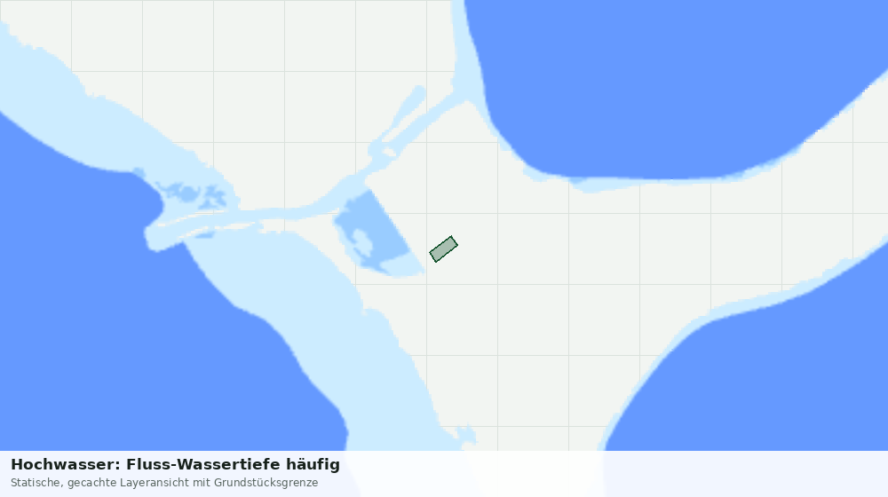 Statische Kartenansicht: Hochwasser: Fluss-Wassertiefe häufig