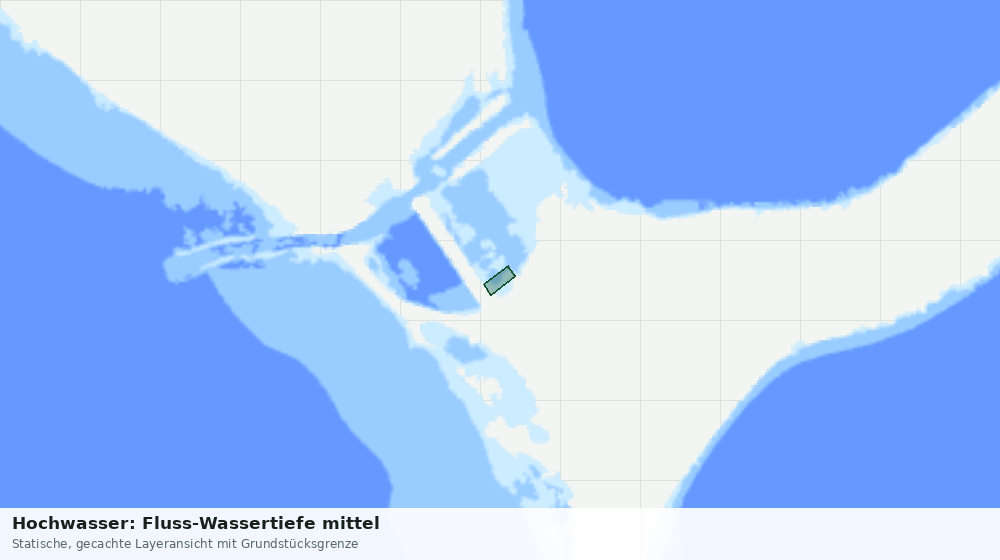 Statische Kartenansicht: Hochwasser: Fluss-Wassertiefe mittel