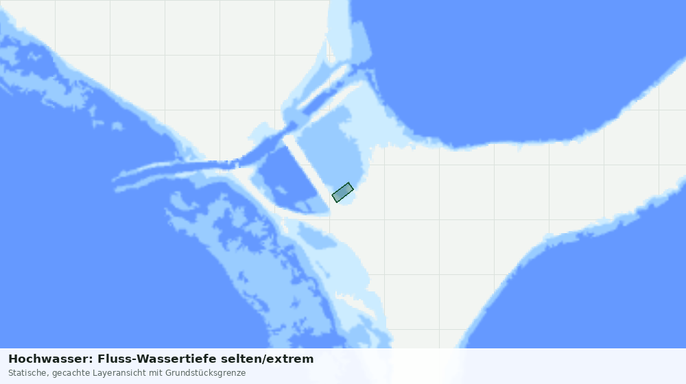 Statische Kartenansicht: Hochwasser: Fluss-Wassertiefe selten/extrem