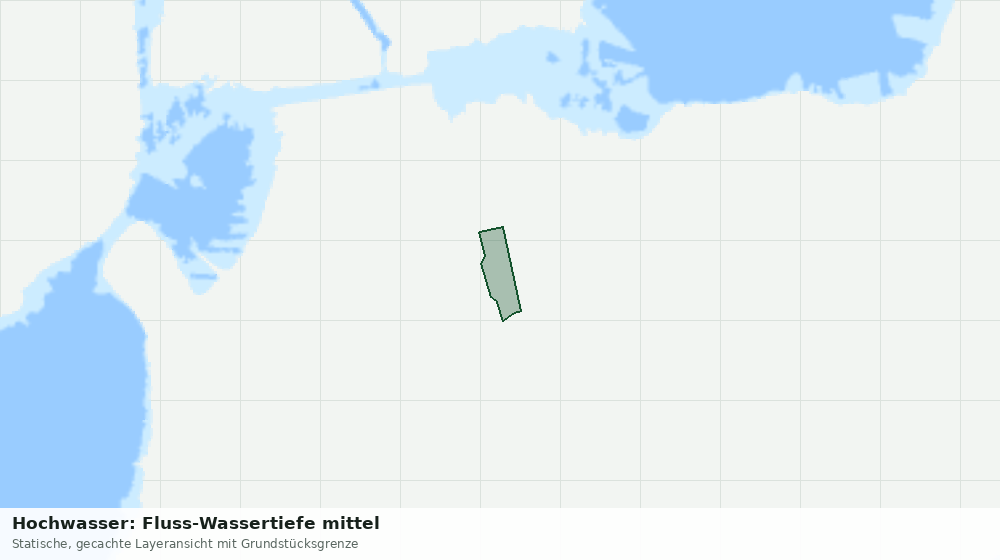 Statische Kartenansicht: Hochwasser: Fluss-Wassertiefe mittel