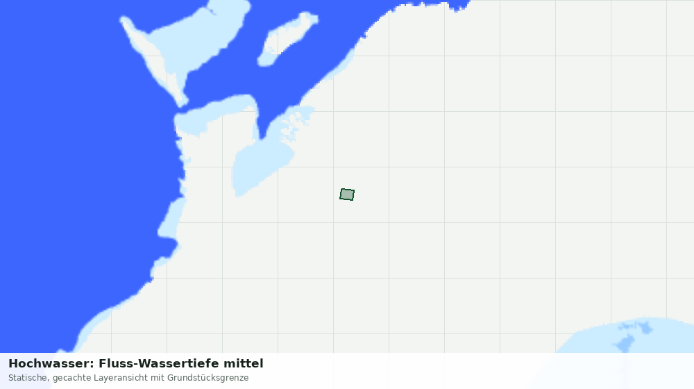 Statische Kartenansicht: Hochwasser: Fluss-Wassertiefe mittel