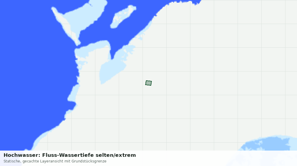 Statische Kartenansicht: Hochwasser: Fluss-Wassertiefe selten/extrem
