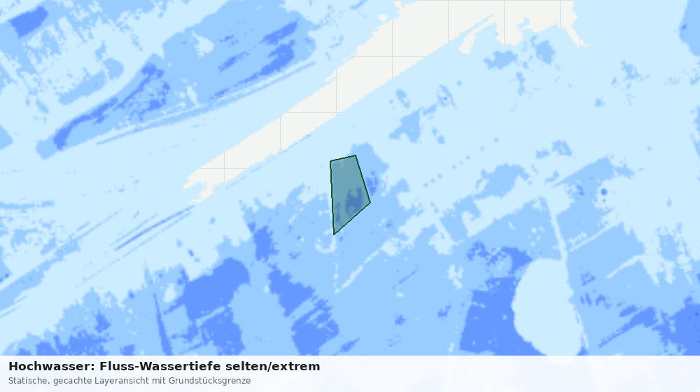 Statische Kartenansicht: Hochwasser: Fluss-Wassertiefe selten/extrem