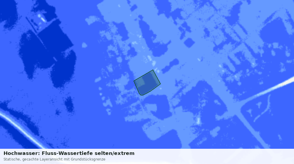 Statische Kartenansicht: Hochwasser: Fluss-Wassertiefe selten/extrem