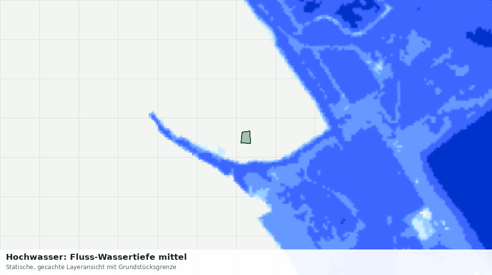 Statische Kartenansicht: Hochwasser: Fluss-Wassertiefe mittel