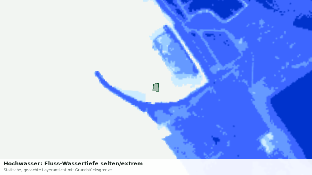 Statische Kartenansicht: Hochwasser: Fluss-Wassertiefe selten/extrem