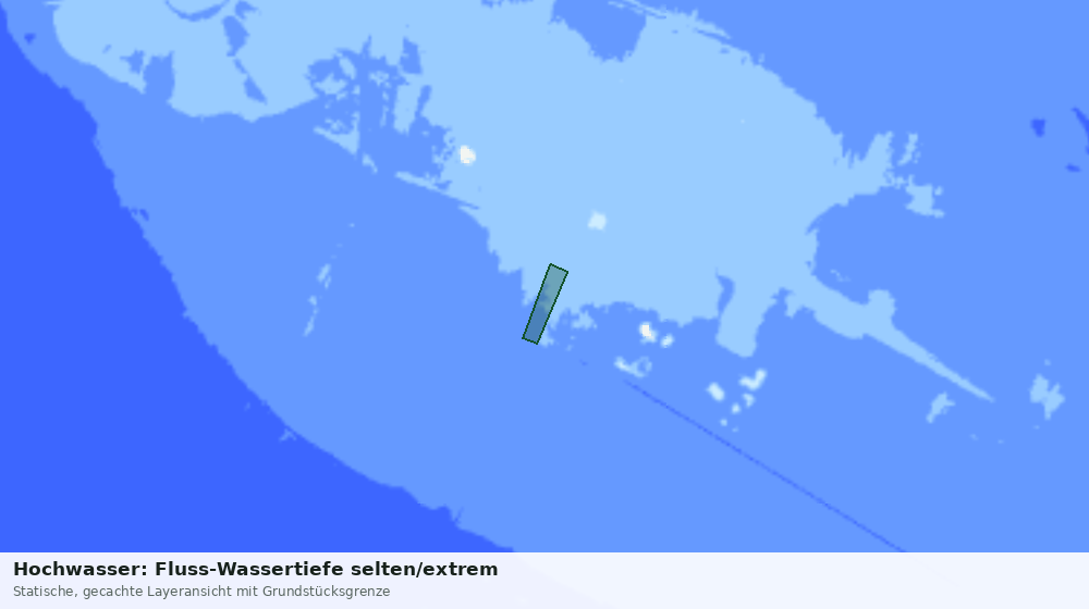 Statische Kartenansicht: Hochwasser: Fluss-Wassertiefe selten/extrem