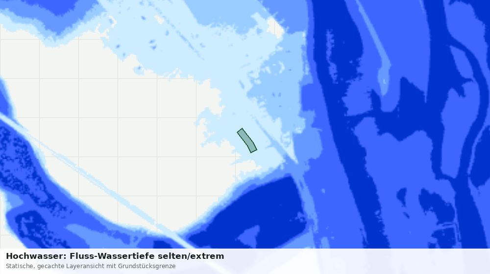Statische Kartenansicht: Hochwasser: Fluss-Wassertiefe selten/extrem