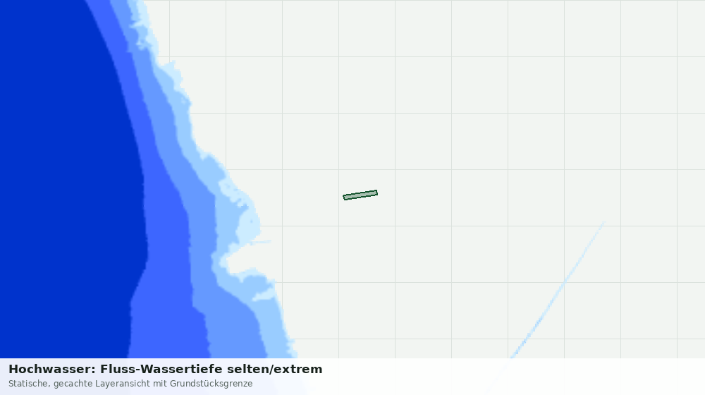 Statische Kartenansicht: Hochwasser: Fluss-Wassertiefe selten/extrem