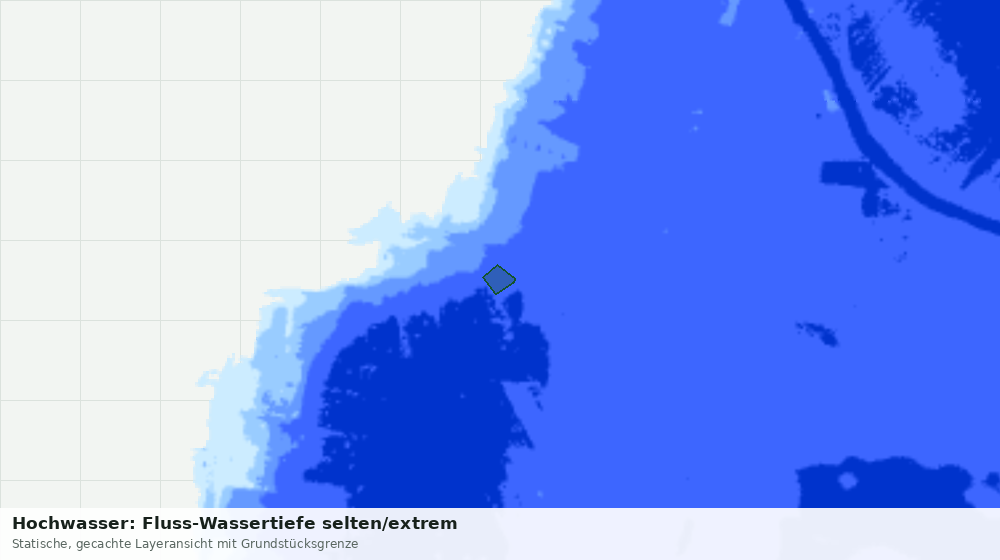 Statische Kartenansicht: Hochwasser: Fluss-Wassertiefe selten/extrem