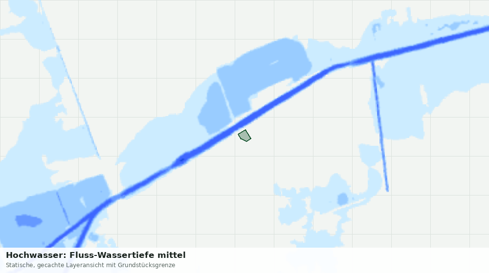 Statische Kartenansicht: Hochwasser: Fluss-Wassertiefe mittel