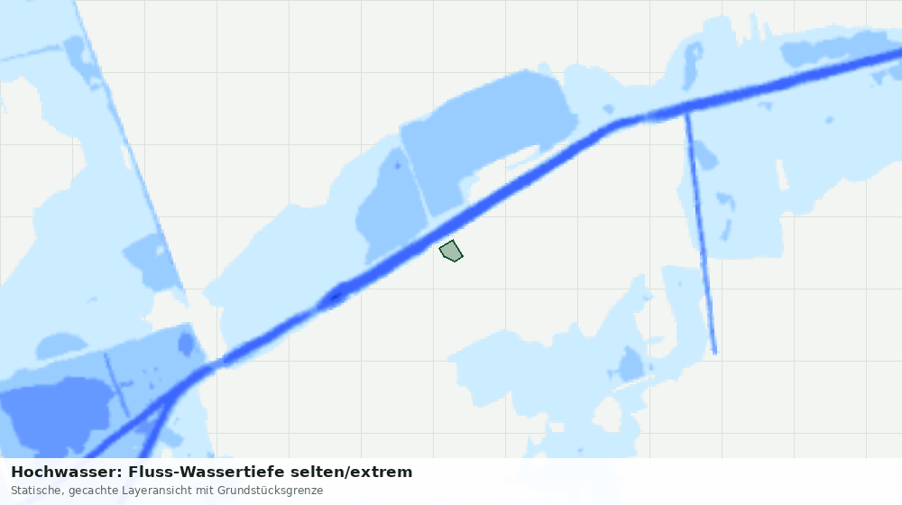 Statische Kartenansicht: Hochwasser: Fluss-Wassertiefe selten/extrem