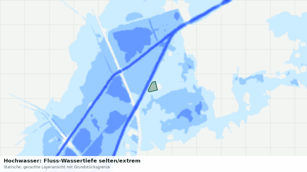 Statische Kartenansicht: Hochwasser: Fluss-Wassertiefe selten/extrem