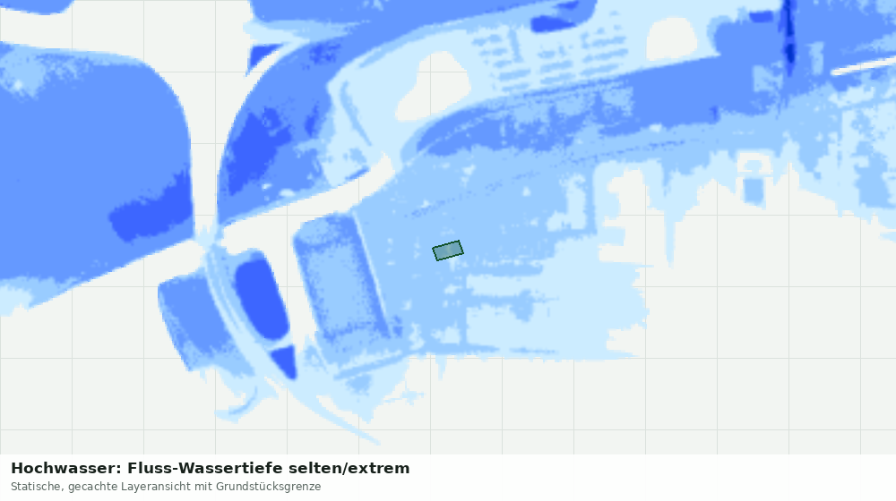 Statische Kartenansicht: Hochwasser: Fluss-Wassertiefe selten/extrem