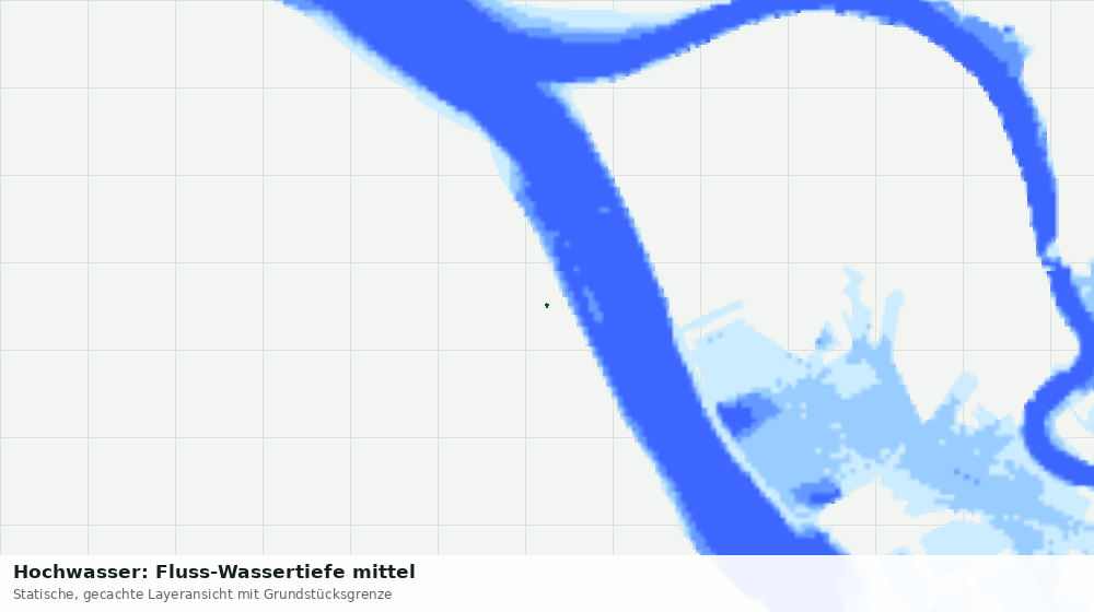 Statische Kartenansicht: Hochwasser: Fluss-Wassertiefe mittel