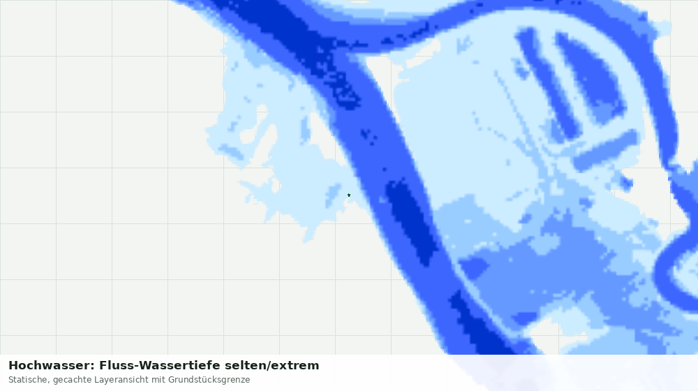 Statische Kartenansicht: Hochwasser: Fluss-Wassertiefe selten/extrem
