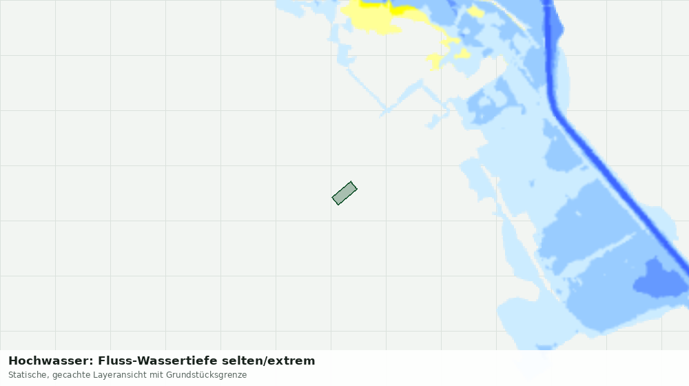 Statische Kartenansicht: Hochwasser: Fluss-Wassertiefe selten/extrem