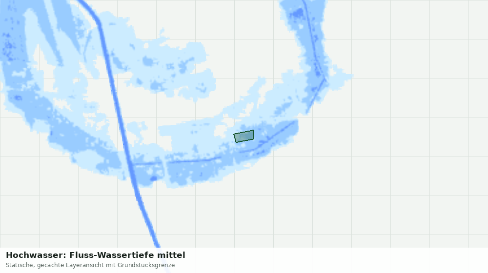 Statische Kartenansicht: Hochwasser: Fluss-Wassertiefe mittel