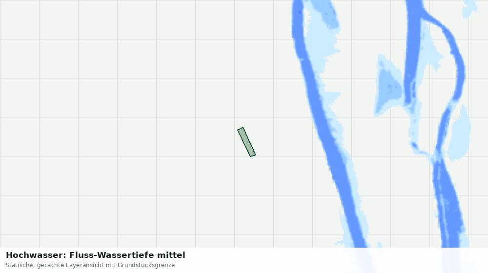 Statische Kartenansicht: Hochwasser: Fluss-Wassertiefe mittel