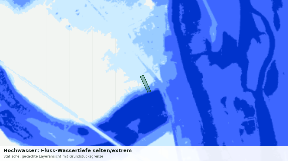 Statische Kartenansicht: Hochwasser: Fluss-Wassertiefe selten/extrem