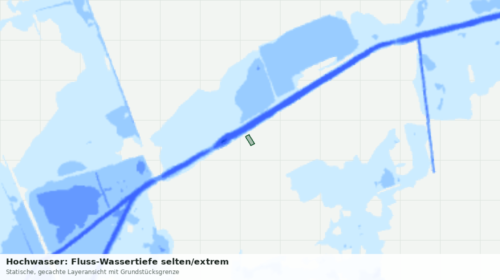 Statische Kartenansicht: Hochwasser: Fluss-Wassertiefe selten/extrem