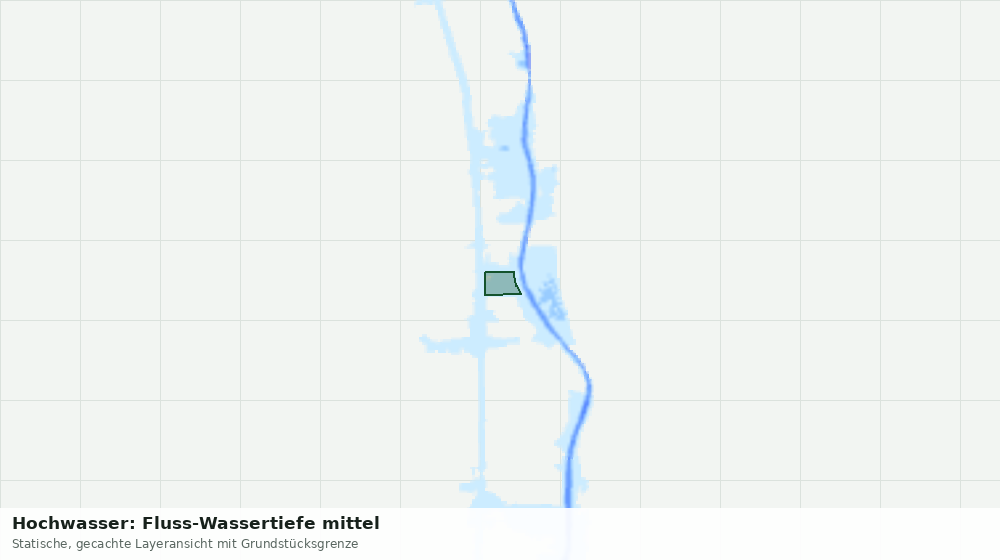 Statische Kartenansicht: Hochwasser: Fluss-Wassertiefe mittel