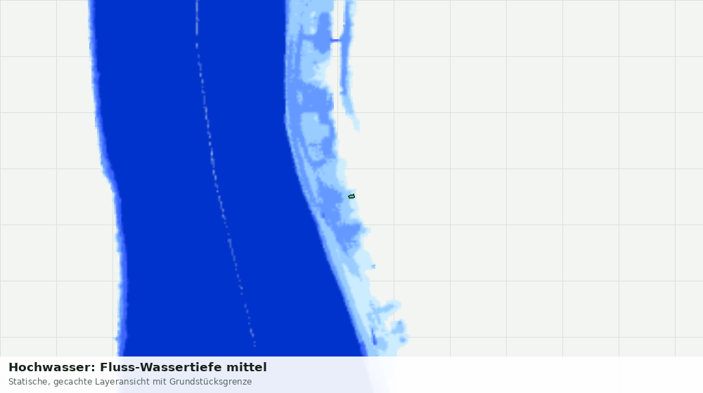 Statische Kartenansicht: Hochwasser: Fluss-Wassertiefe mittel