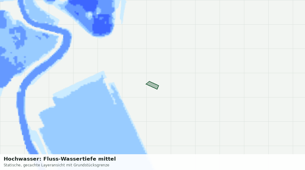 Statische Kartenansicht: Hochwasser: Fluss-Wassertiefe mittel