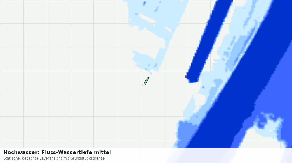 Statische Kartenansicht: Hochwasser: Fluss-Wassertiefe mittel