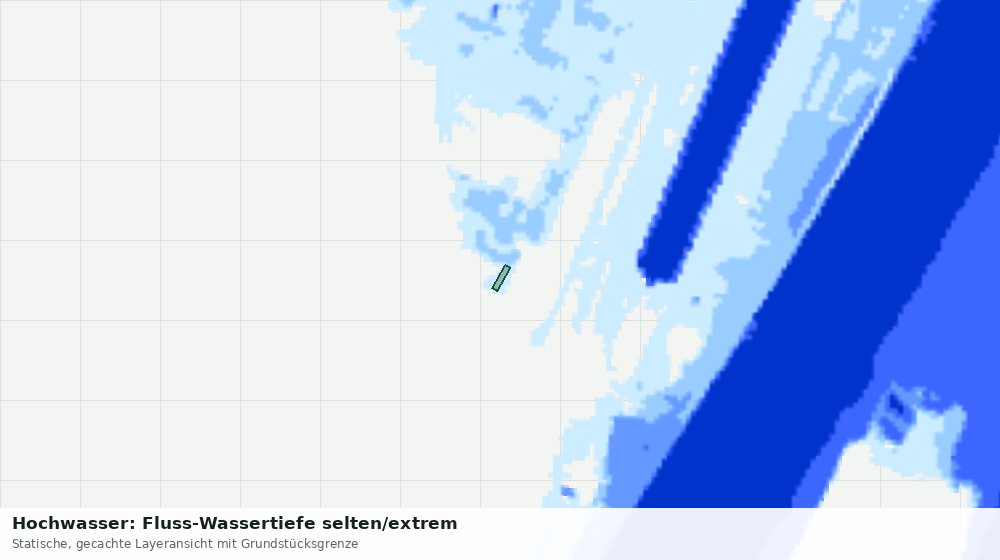 Statische Kartenansicht: Hochwasser: Fluss-Wassertiefe selten/extrem