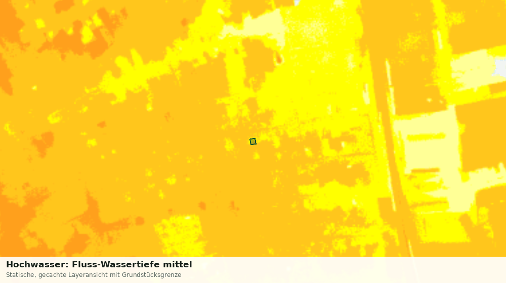 Statische Kartenansicht: Hochwasser: Fluss-Wassertiefe mittel