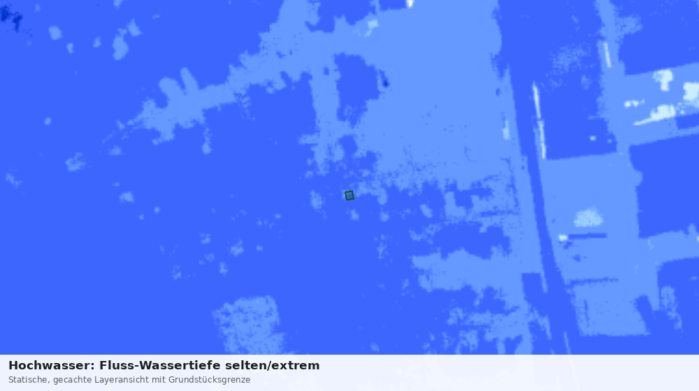 Statische Kartenansicht: Hochwasser: Fluss-Wassertiefe selten/extrem