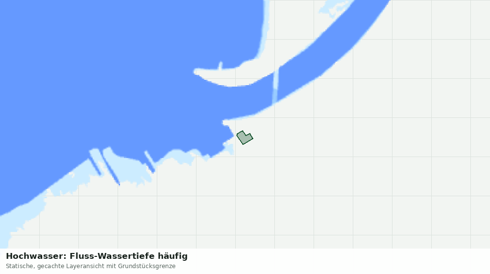 Statische Kartenansicht: Hochwasser: Fluss-Wassertiefe häufig