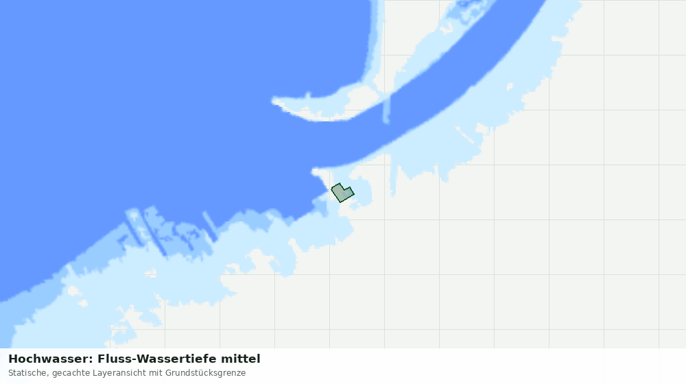 Statische Kartenansicht: Hochwasser: Fluss-Wassertiefe mittel