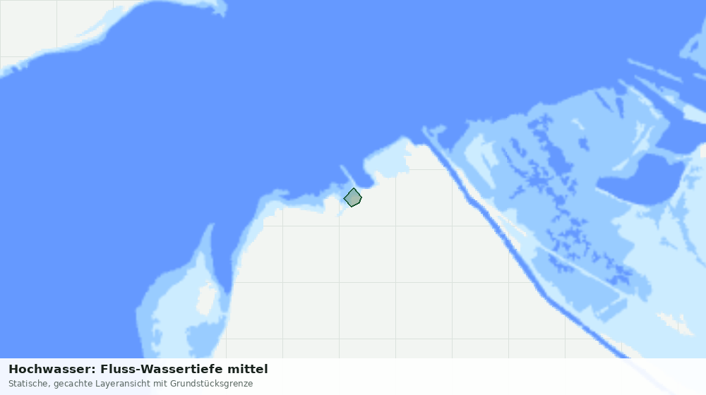 Statische Kartenansicht: Hochwasser: Fluss-Wassertiefe mittel