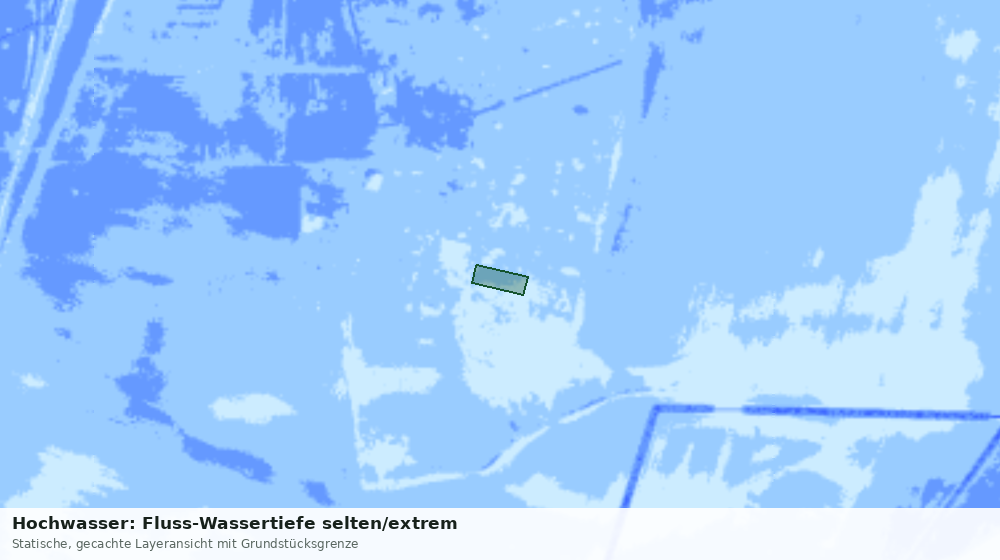 Statische Kartenansicht: Hochwasser: Fluss-Wassertiefe selten/extrem