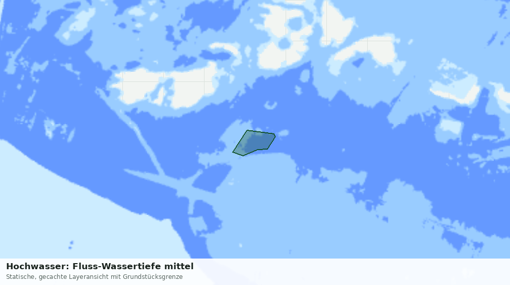 Statische Kartenansicht: Hochwasser: Fluss-Wassertiefe mittel