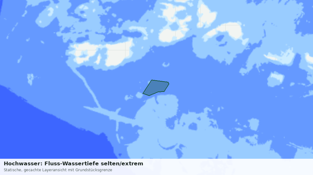 Statische Kartenansicht: Hochwasser: Fluss-Wassertiefe selten/extrem
