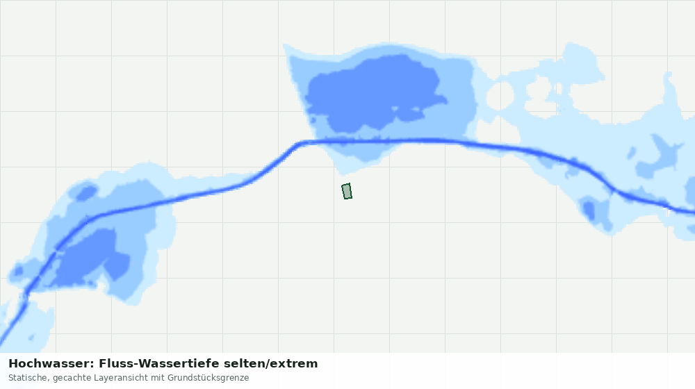 Statische Kartenansicht: Hochwasser: Fluss-Wassertiefe selten/extrem