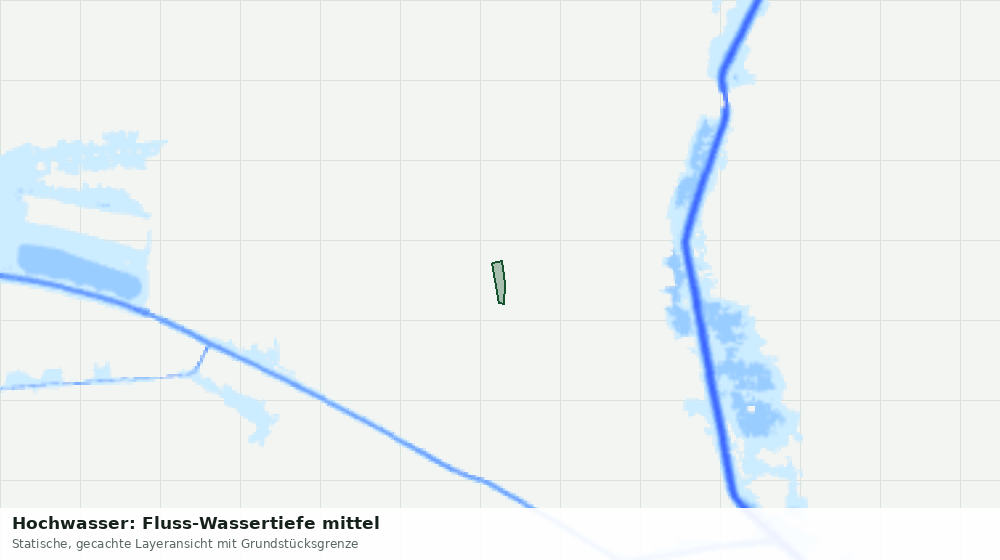Statische Kartenansicht: Hochwasser: Fluss-Wassertiefe mittel