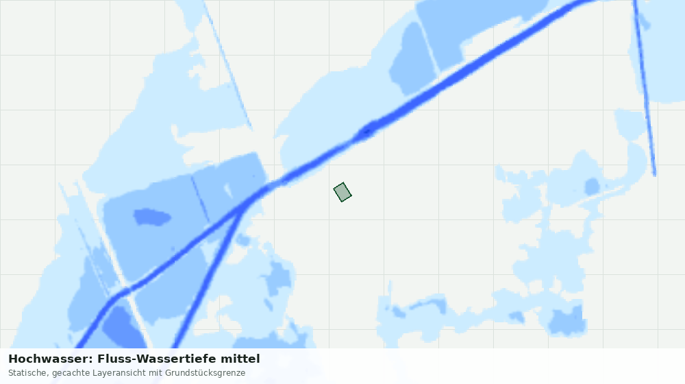 Statische Kartenansicht: Hochwasser: Fluss-Wassertiefe mittel