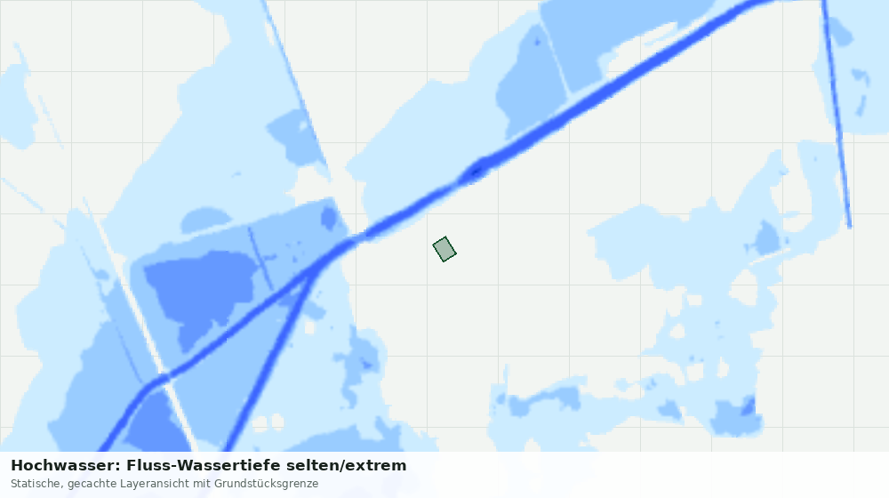 Statische Kartenansicht: Hochwasser: Fluss-Wassertiefe selten/extrem