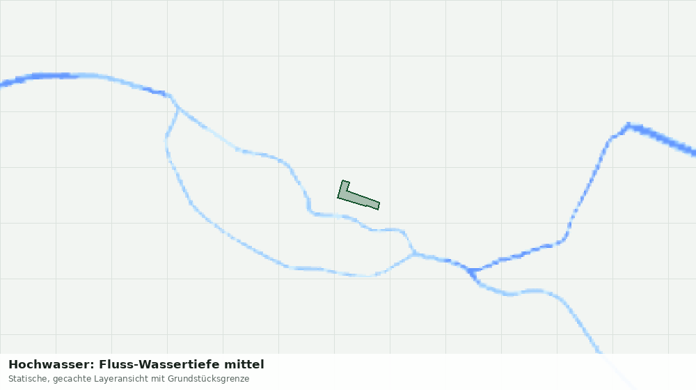 Statische Kartenansicht: Hochwasser: Fluss-Wassertiefe mittel