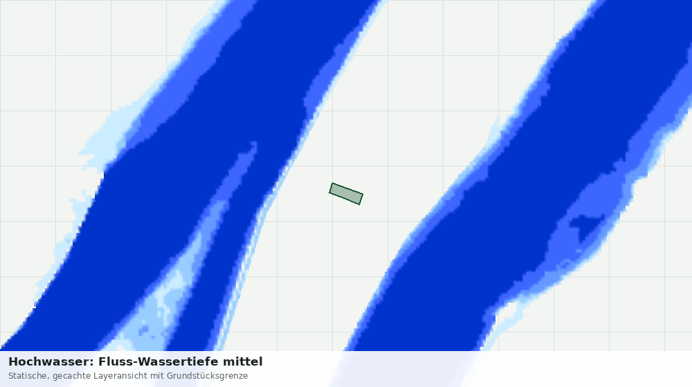 Statische Kartenansicht: Hochwasser: Fluss-Wassertiefe mittel