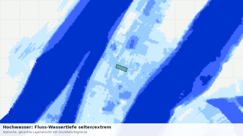 Statische Kartenansicht: Hochwasser: Fluss-Wassertiefe selten/extrem