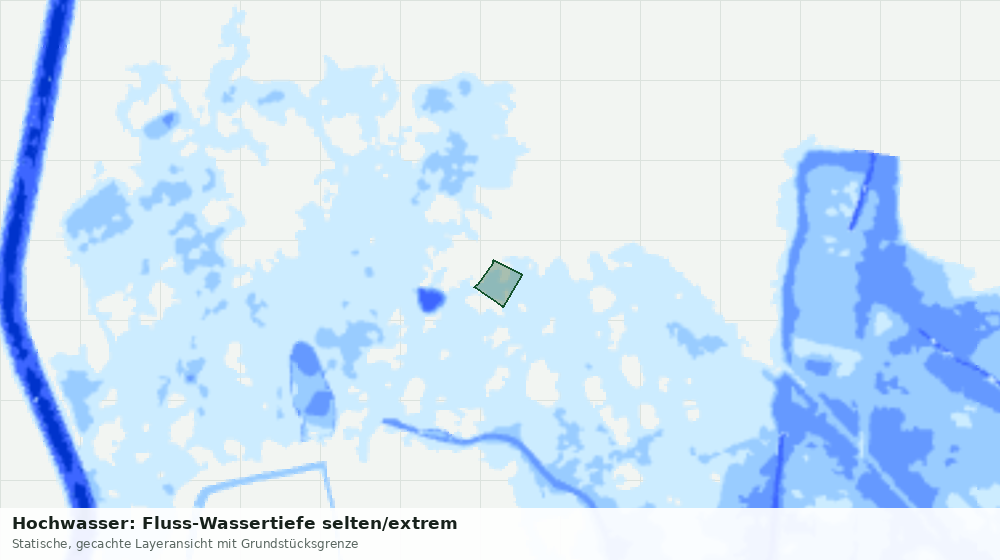 Statische Kartenansicht: Hochwasser: Fluss-Wassertiefe selten/extrem