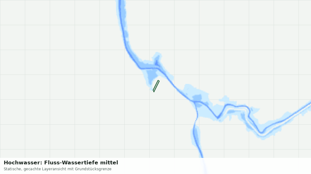 Statische Kartenansicht: Hochwasser: Fluss-Wassertiefe mittel